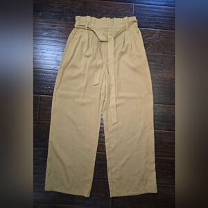 A New Day Womens Brown Pleated High Waist Pants Large